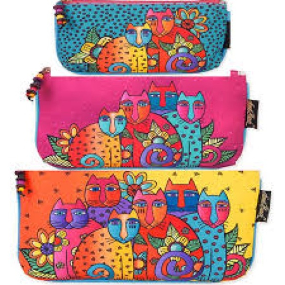 Laurel Burch Cosmetic Bag Pouch Set